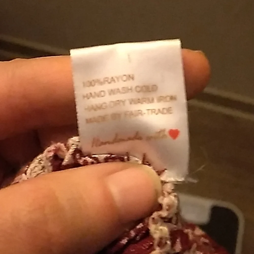 Handmade Bangkok Pants OS Red and White Elephant Bohemian Style Skirt - Picture 3 of 4